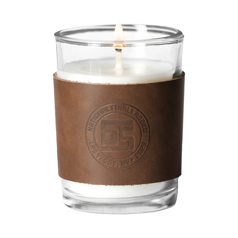 2023 NFR 65th Leather Wrapped Candle